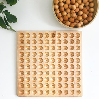 Hundred board - hundred frame - 100 board - counting board - Montessori