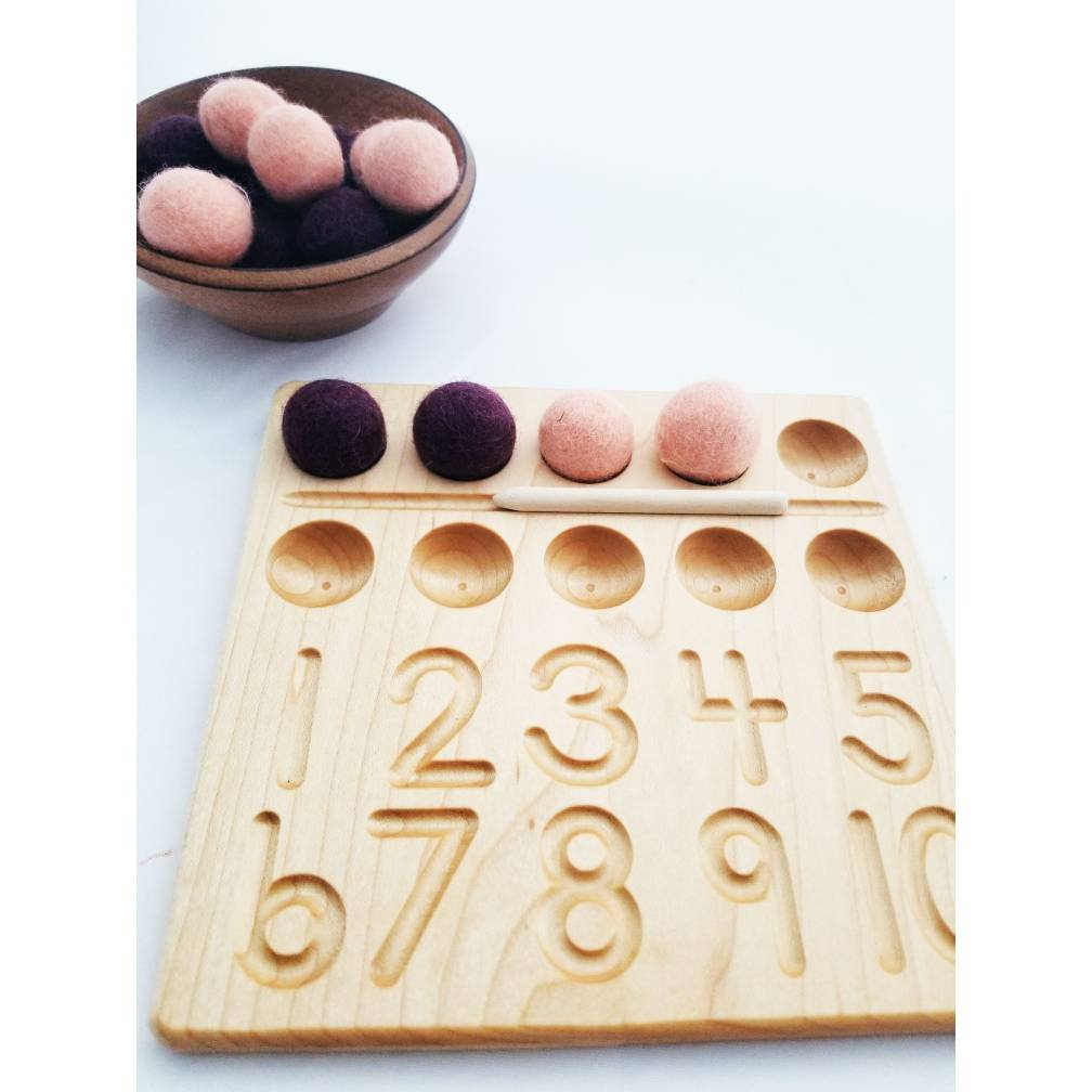 Ten frame with number tracing, ten board