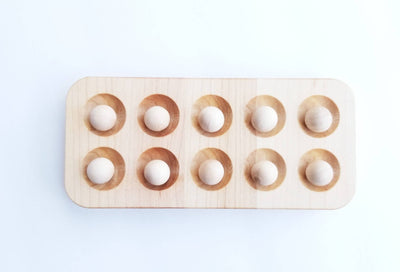 SECONDS/IMPERFECT Ten frame - wooden ten board - math manipulative- Montessori