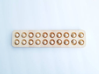 Twenty frame - wooden twenty board - math manipulative- Montessori