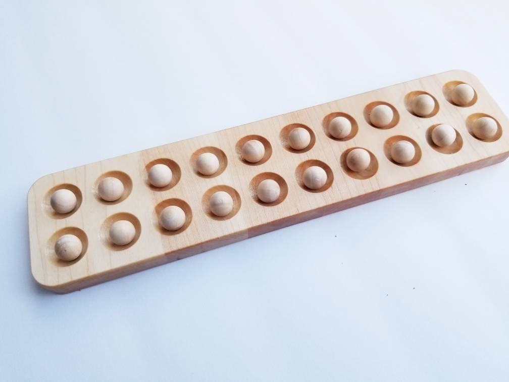 Twenty frame - wooden twenty board - math manipulative- Montessori