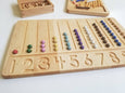 Number counting board - Number tracing board - Montessori counting board - Ten board