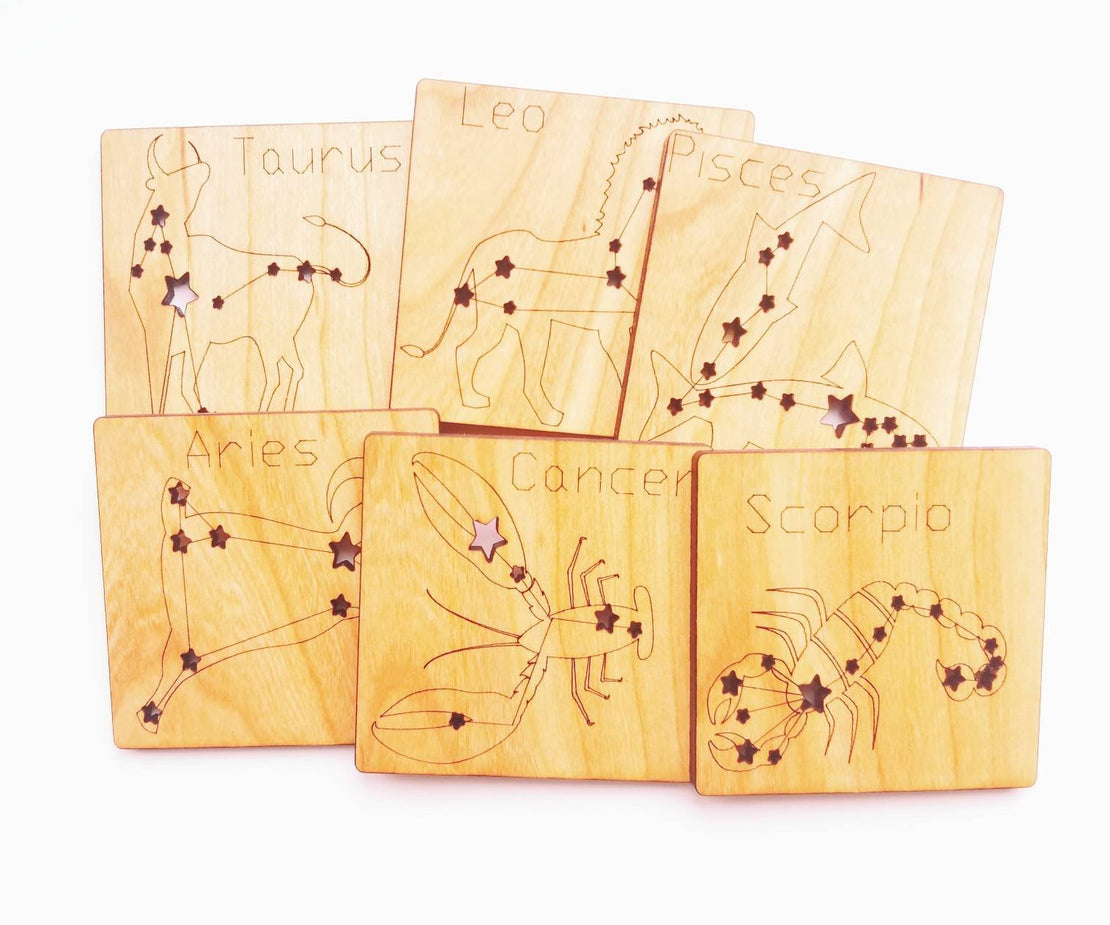 Constellation tiles - flashlight constellations- constellation coasters - constellation luminary - zodiac - stocking stuffers - Christmas
