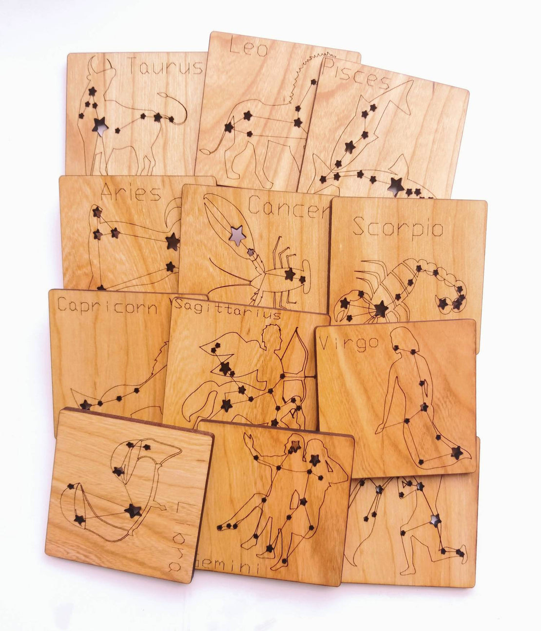 Constellation tiles - flashlight constellations- constellation coasters - constellation luminary - zodiac - stocking stuffers - Christmas