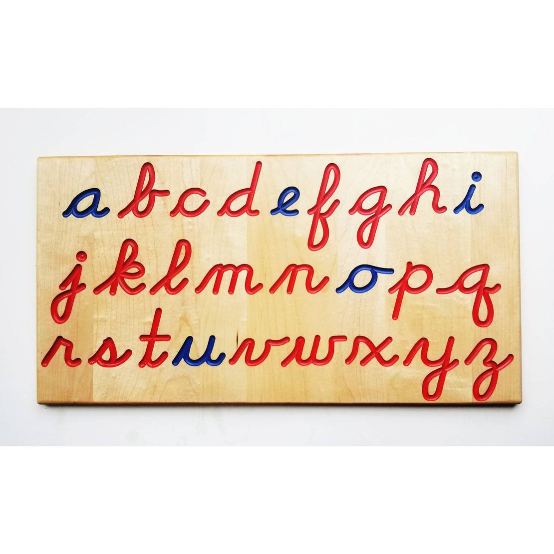 Cursive alphabet tracing board - wooden alphabet board - wooden tracing board - Montessori - Waldorf