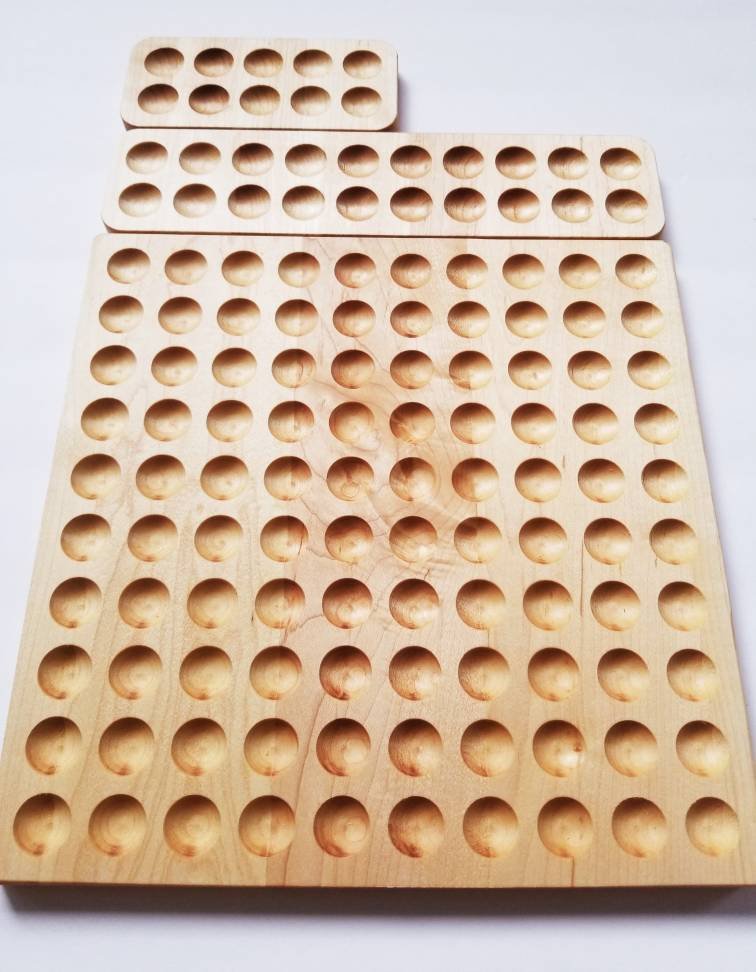 Ten frame - wooden ten board - math manipulative- Montessori