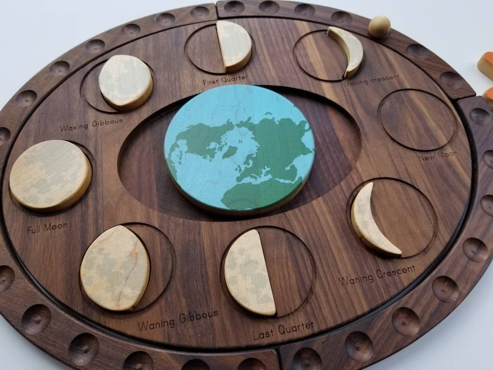 Moon phases puzzle - moon decor - Moon Calendar - Moon phases - total lunar eclipse - supermoon