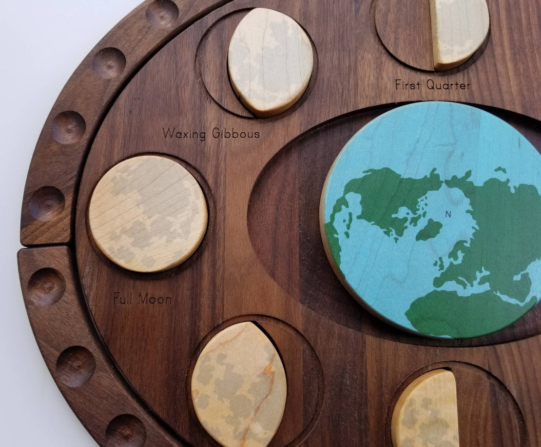 Moon phases puzzle - moon decor - Moon Calendar - Moon phases - total lunar eclipse - supermoon