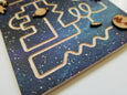 Prewriting maze - form drawing - finger maze - marble maze - space gift - Christmas gift - stem toy
