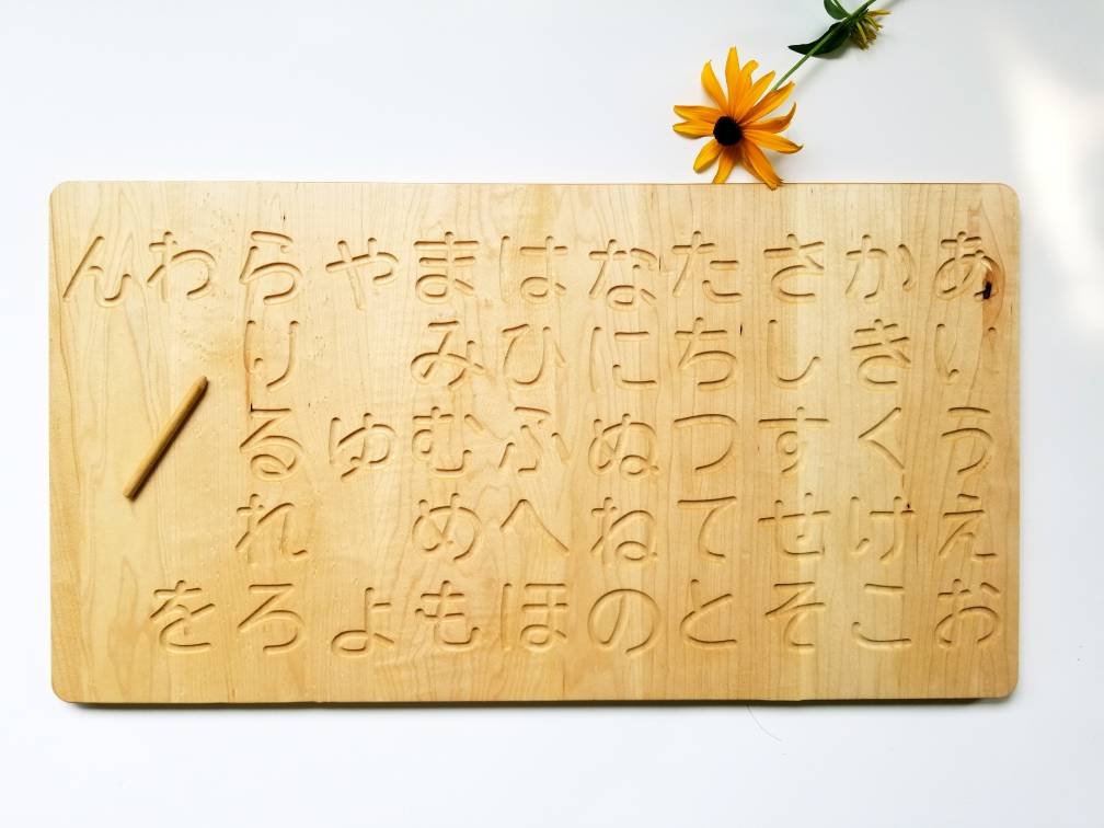 Hiragana script tracing board - Japanese alphabet tracing board