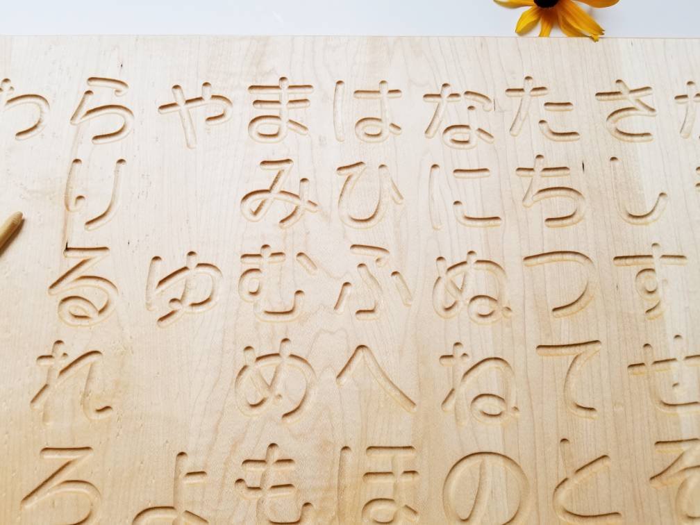 Hiragana script tracing board - Japanese alphabet tracing board