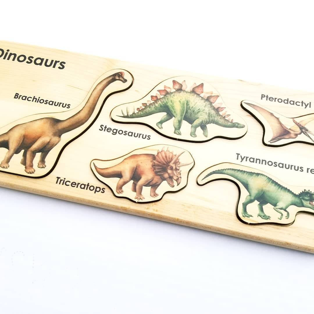 Wooden dinosaur puzzle - dinosaur toy - wooden dinosaur toy - dinosaur - dinosaur birthday gift- Christmas gift - gift for kids