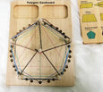 Polygon geoboard - geometry board - Geo board - Math manipulative - Montessori