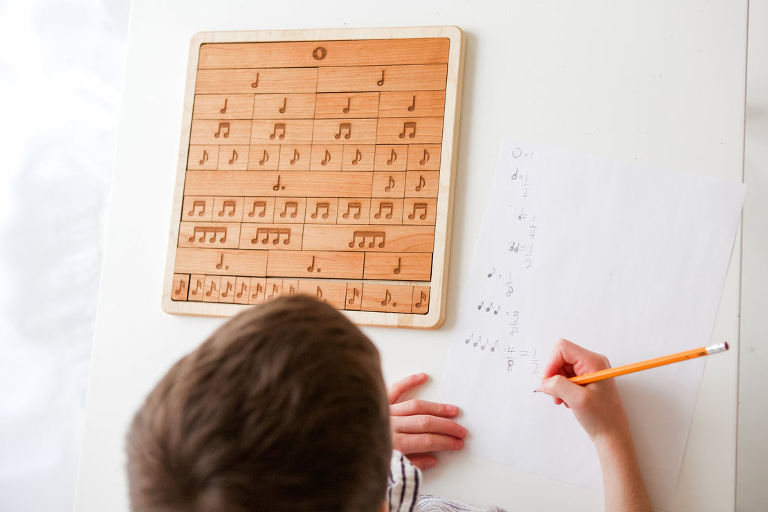Music fraction bars, musical notes, musical rests, classical conversations, educational toys