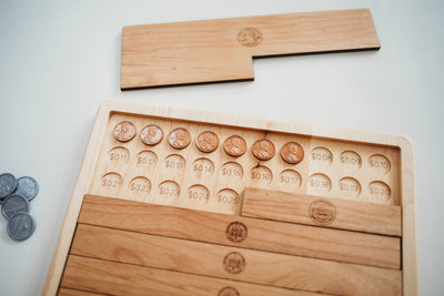 Dollar counting board - montessori money material
