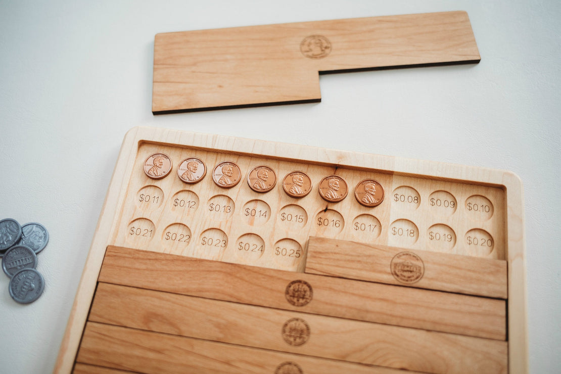 Dollar counting board - montessori money material