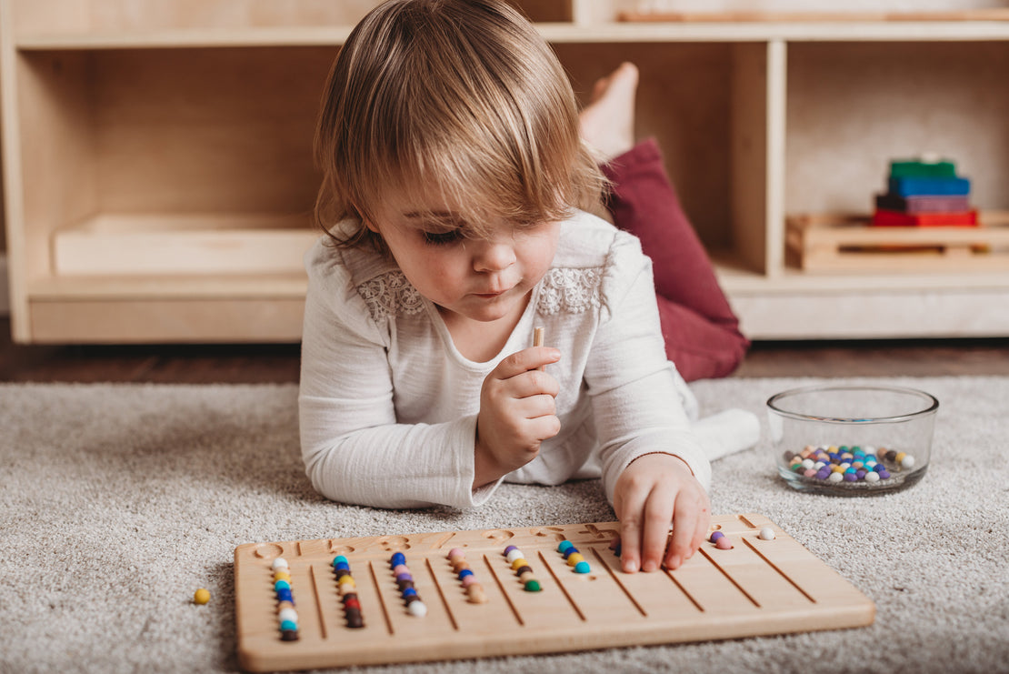Number counting board - Number tracing board - Montessori counting board - Ten board