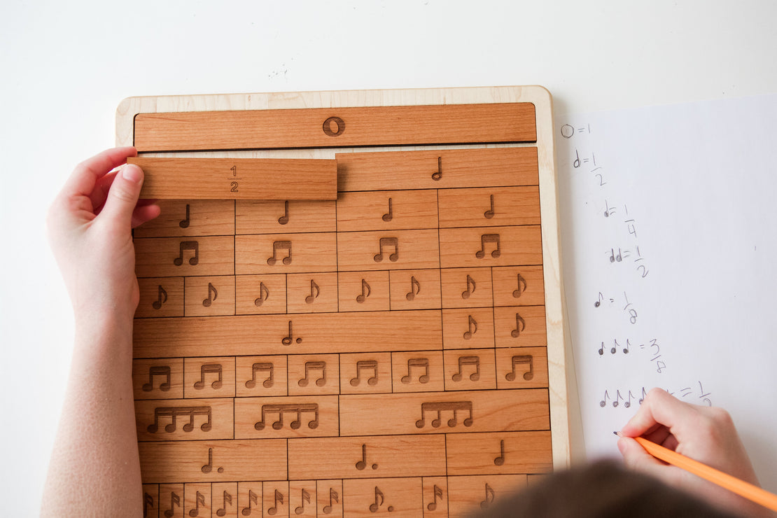 Music fraction bars, musical notes, musical rests, classical conversations, educational toys