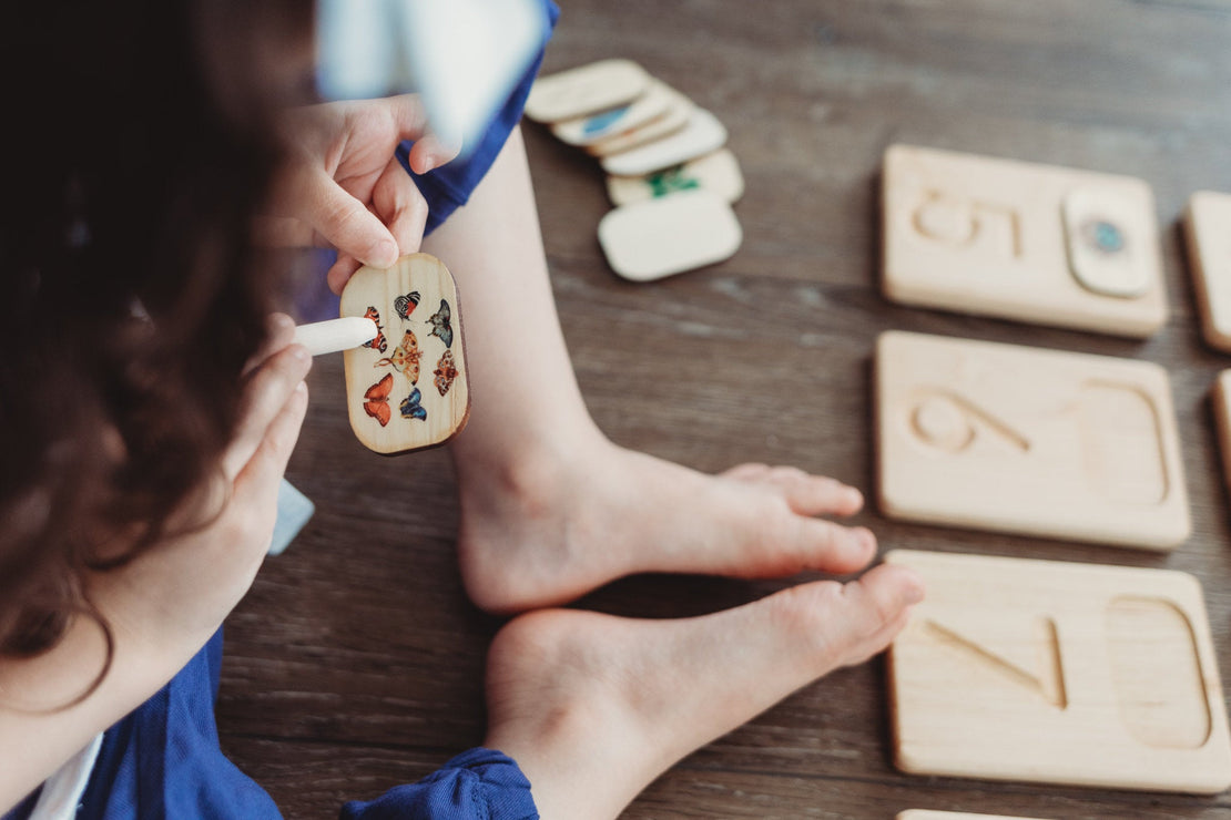 SECONDS Number tracing cards with space for tiles - Montessori sandpaper numbers - Learn numbers