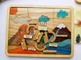 Rock cycle puzzle - Rocks and minerals - Montessori puzzle - Earth science - volcano puzzle - Geography - geology - stem toy - science