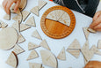Fractions learning kit - Fraction circles - Montessori math manipulatives - degree