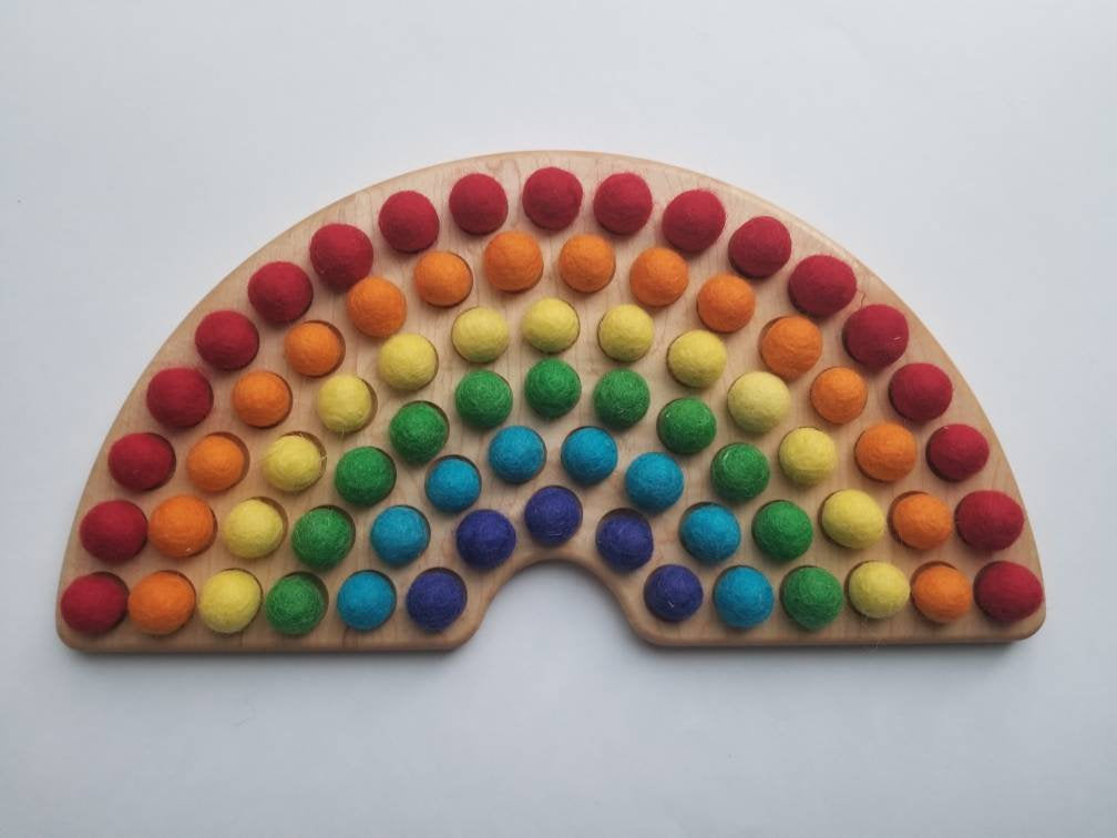 Rainbow color sorting toy -montessori materials