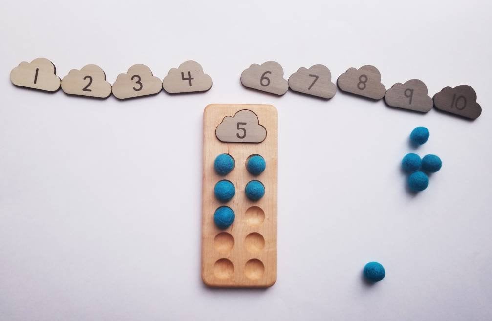 Ten frame - montessori materials- 10 frame - kindergarten math - counting