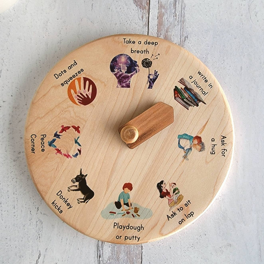 Emotion coping techniques wheel