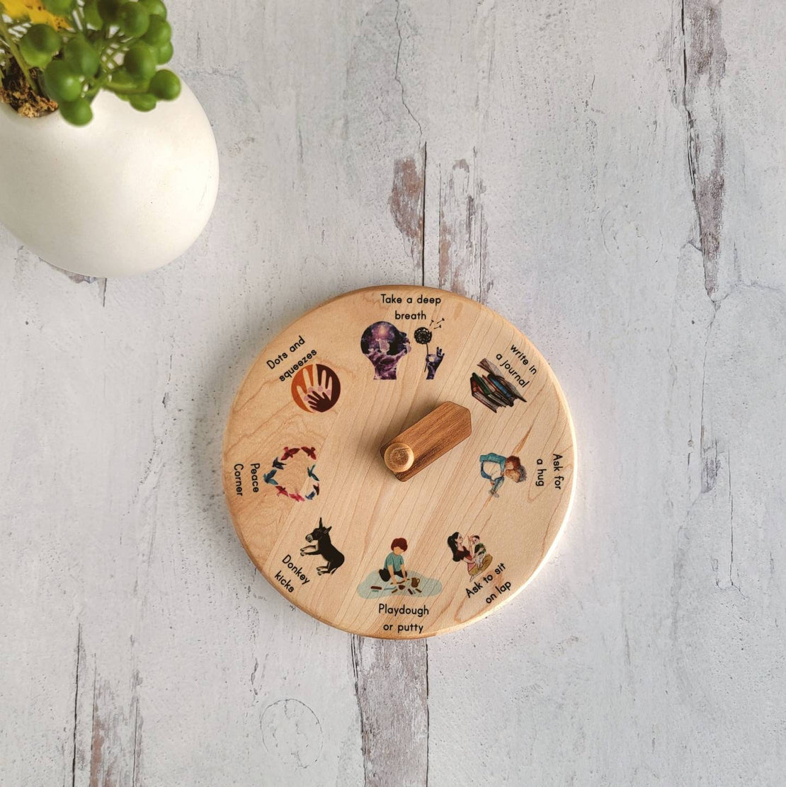Emotion coping techniques wheel