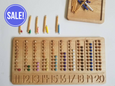 Teen board - 11-20 Number counting board- Number tracing board - Montessori