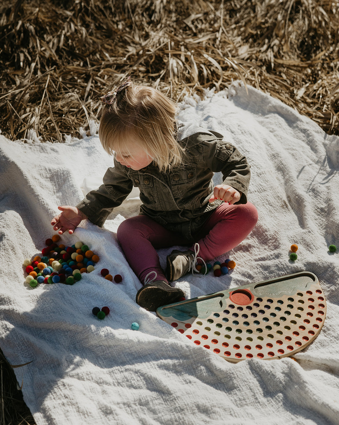 Rainbow with clouds - Color sorting toy - color matching - Montessori classroom