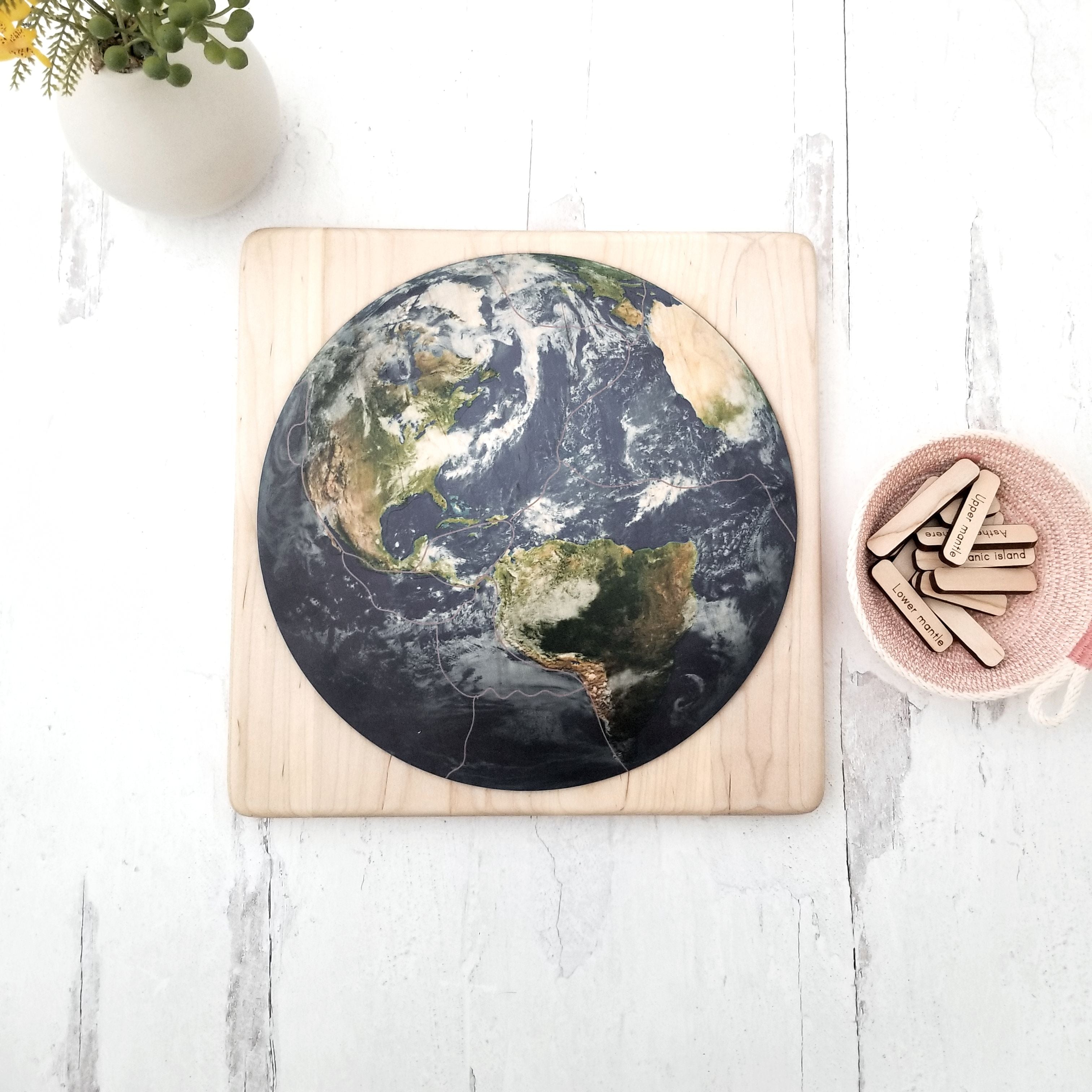 Layers of the Earth wooden puzzle - Great stories, Earth study - With ...