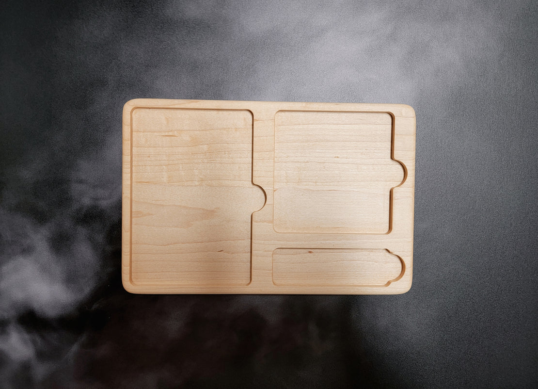 Montessori 3 part card tray