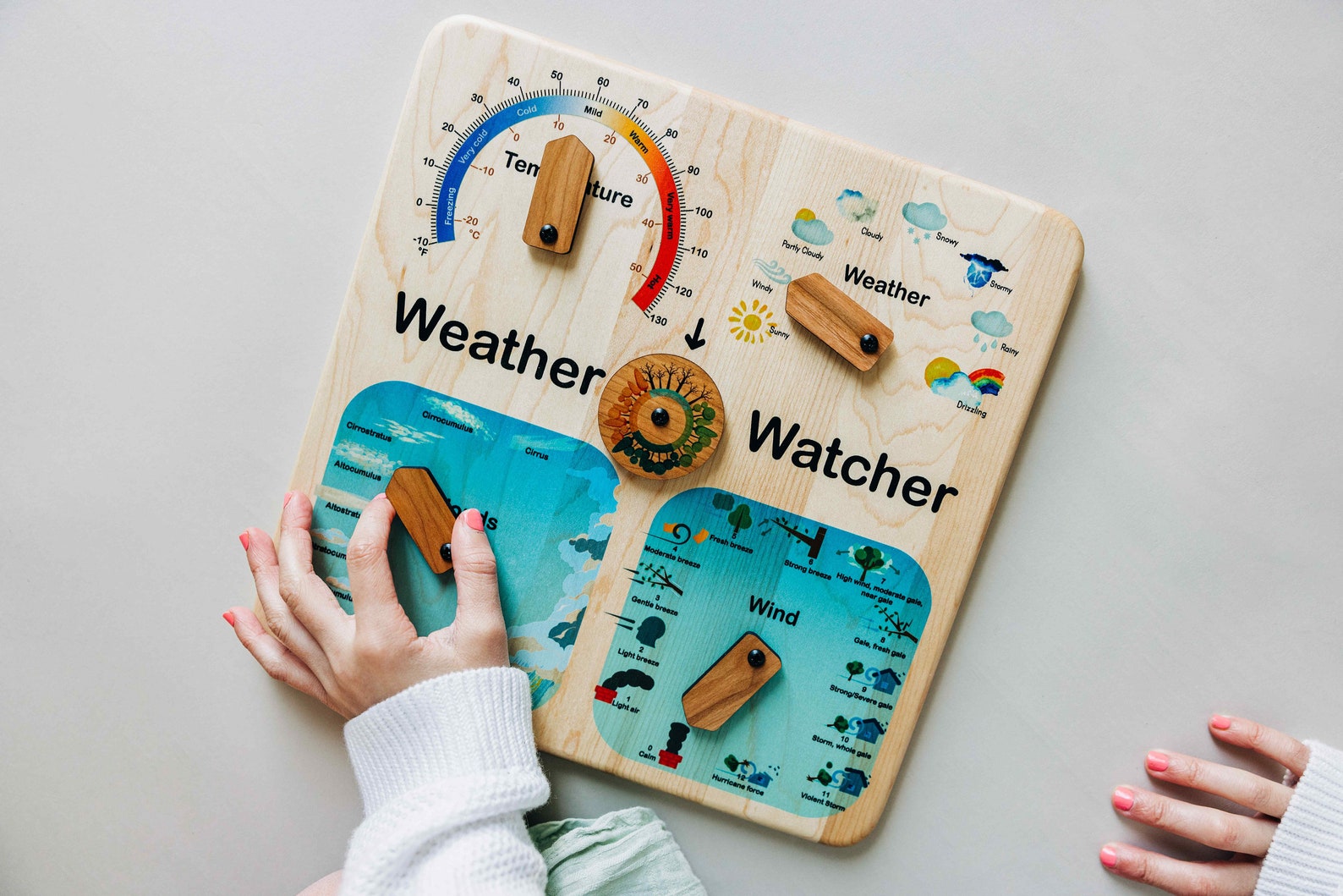 Wooden weather station - weather chart - weather board – MirusToys