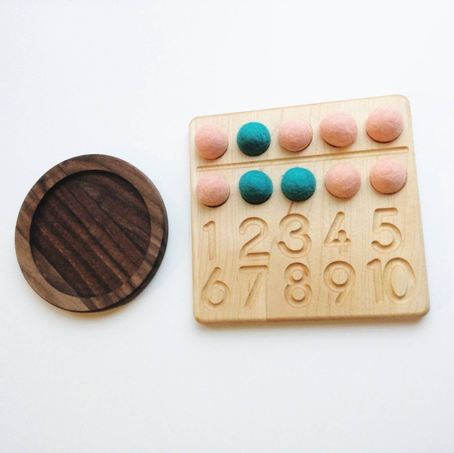 Ten Count Figure Set SECONDS/IMPERFECT Toddler Wooden Toys - Ten frame with number tracing ...